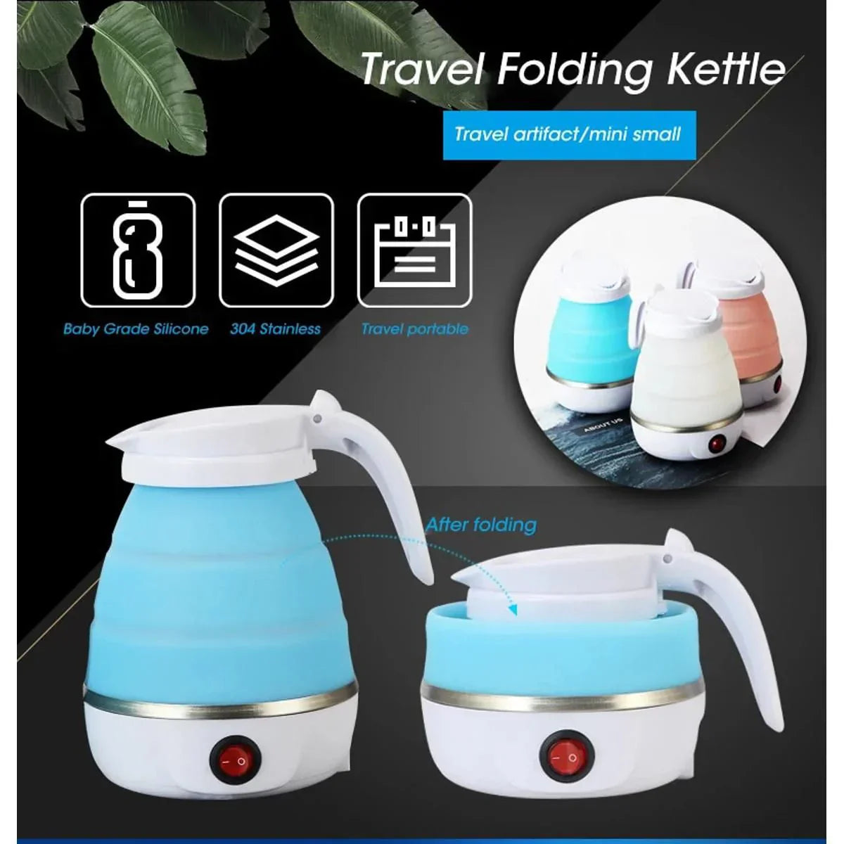 Foldable Electric Kettle | Fast Boiling, Compact Design