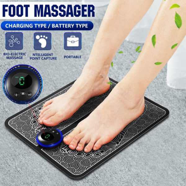 Smart Electric Foot Massager Pad – Foldable EMS Muscle Stimulation Massage