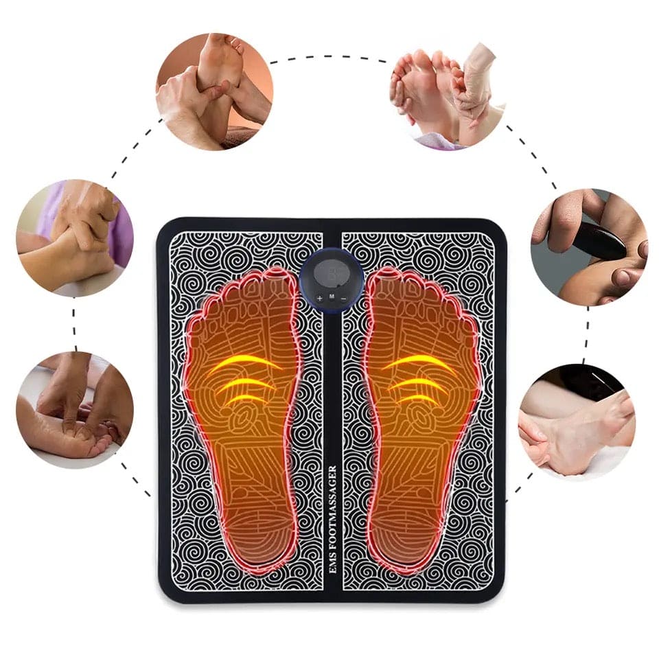 EMS Foot Massager Mat with Smart Display – USB Rechargeable