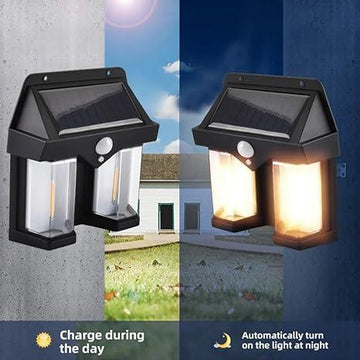 Outdoor Solar Wall Lamp 🌞 – Tungsten Induction Garden & Villa Night Light